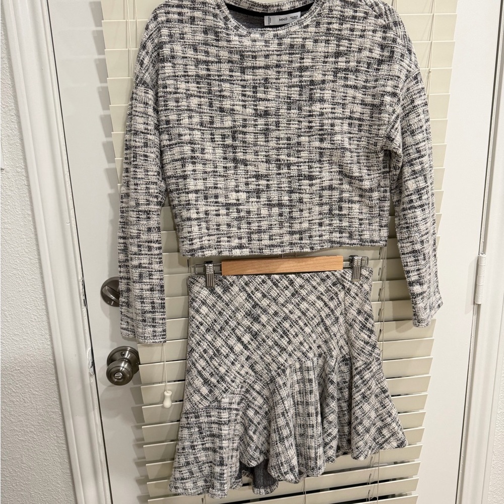 Chic Plaid Two-Piece Set from Mango